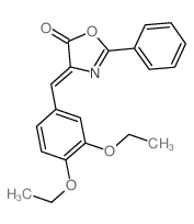 4-[(3,4-diethoxyphenyl)methylidene]-2-phenyl-1,3-oxazol-5-one结构式