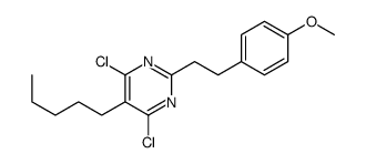 4,6-dichloro-2-[2-(4-methoxyphenyl)ethyl]-5-pentylpyrimidine结构式