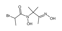 2-Bromo-N-hydroxy-N-{2-[(E)-hydroxyimino]-1,1-dimethyl-propyl}-propionamide结构式