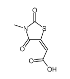 2-(3-methyl-2,4-dioxo-1,3-thiazolidin-5-ylidene)acetic acid Structure