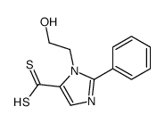 3-(2-hydroxyethyl)-2-phenylimidazole-4-carbodithioic acid Structure