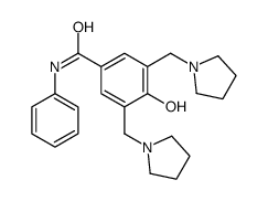 4-hydroxy-N-phenyl-3,5-bis(pyrrolidin-1-ylmethyl)benzamide结构式