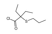 2-Propylmercapto-2-ethyl-buttersaeure-chlorid Structure