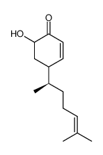 6-hydroxy-4-((R)-6-methylhept-5-en-2-yl)cyclohex-2-enone结构式