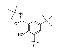 2,4-di-tert-butyl-6-(4,4-dimethyl-4,5-dihydrooxazol-2-yl)phenol结构式