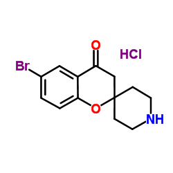 6-Bromospiro[chroman-2,4'-piperidin]-4-one hydrochloride structure