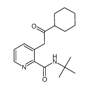 N-(1,1-dimethylethyl)-3-[2-oxo-2-cyclohexylethyl]-2-pyridine-carboxamide结构式