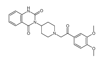 1-(3,4-dimethoxybenzoylmethyl)-4-(2,4-dioxo-1,2,3,4-tetrahydro-3-quinazolinyl)piperidine结构式