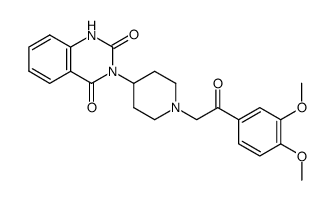 1-(3,4-dimethoxybenzoylmethyl)-4-(2,4-dioxo-1,2,3,4-tetrahydro-3-quinazolinyl)piperidine Structure