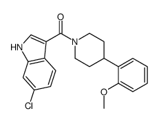 (6-chloro-1H-indol-3-yl)-[4-(2-methoxyphenyl)piperidin-1-yl]methanone结构式