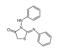 2-phenylimino-3-anilino-4-thiazolidinone Structure