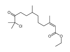 ethyl 11-chloro-3,7,11-trimethyl-10-oxododec-2-enoate Structure