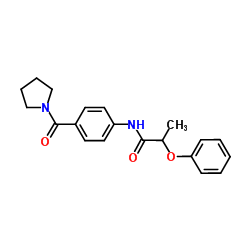 2-Phenoxy-N-[4-(1-pyrrolidinylcarbonyl)phenyl]propanamide Structure