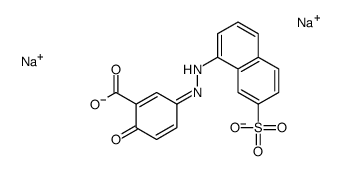 5-[(7-sulpho-1-naphthyl)azo]salicylic acid, sodium salt Structure