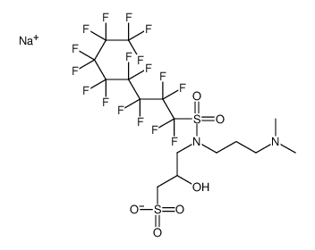 sodium 3-[[3-(dimethylamino)propyl][(heptadecafluorooctyl)sulphonyl]amino]-2-hydroxypropanesulphonate structure