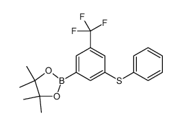 1,3,2-Dioxaborolane, 4,4,5,5-tetramethyl-2-[3-(phenylthio)-5-(trifluoromethyl)phenyl]结构式