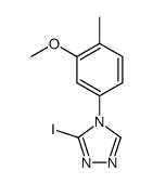 3-iodo-4-(3-methoxy-4-methylphenyl)-4H-1,2,4-triazole Structure