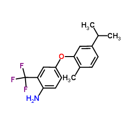 4-(5-Isopropyl-2-methylphenoxy)-2-(trifluoromethyl)aniline结构式
