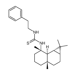 Thiourea, N-[(1aR,3aS,7S,7aS,7bR)-decahydro-1,1,3a,7-tetramethyl-1H-cyclopropa[a]naphthalen-7-yl]-N'-(2-phenylethyl)结构式