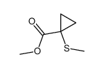 1-Methylmercapto-cyclopropan-carbonsaeure-(1)-methylester结构式