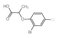 2-(2-Bromo-4-chlorophenoxy)propanoic acid Structure