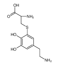 (2R)-2-amino-3-[5-(2-aminoethyl)-2,3-dihydroxyphenyl]sulfanylpropanoic acid结构式