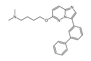 [4-(3-biphenyl-3-yl-imidazo[1,2-b]pyridazin-6-yloxy)-butyl]-dimethyl-amine结构式