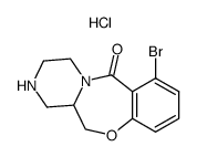 7-bromo-1,2,3,4,12,12a-hexahydro-6H-pyrazino[2,1-c][1,4]benzoxazepin-6-one hydrochloride结构式