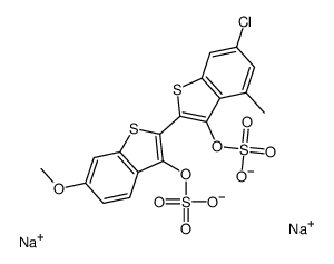 disodium 6-chloro-6'-methoxy-4-methyl[2,2'-bibenzo[b]thiophene]-3,3'-diyl disulphate picture