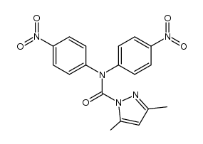 3,5-dimethyl-pyrazole-1-carboxylic acid-[bis-(4-nitro-phenyl)-amide]结构式