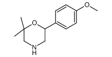 6-(4-甲氧基苯基)-2,2-二甲基吗啉结构式