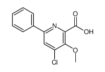 4-chloro-3-methoxy-6-phenylpyridine-2-carboxylic acid Structure