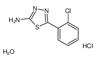 5-(2-chlorophenyl)-1,3,4-thiadiazol-2-amine,hydrate,hydrochloride结构式