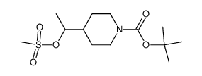 tert-butyl 4-(1-((methylsulfonyl)oxy)ethyl)piperidine-1-carboxylate Structure