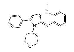 N-(2-methoxyphenyl)-3-morpholin-4-yl-4-phenyl-1,3-thiazol-2-imine Structure