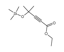 4-methyl-4-trimethylsilanyloxy-pent-2-ynoic acid ethyl ester结构式