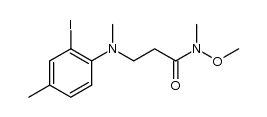 3-[N-(2-iodo-4-methylphenyl)-N-methylamino]-N-methoxy-N-methylpropanamide Structure