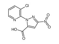 1-(3-chloropyridin-2-yl)-3-nitro-1H-pyrazole-5-carboxylic acid Structure