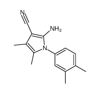 2-Amino-1-(3,4-dimethylphenyl)-4,5-dimethyl-1H-pyrrole-3-carbonit rile结构式