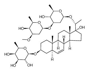 teikagenin-3-O-β-D-fucopyranosyl-20-O-β-D-diginopyranosyl-(1->3)-β-D-canaropyranoside (basikoside D> Structure