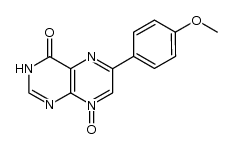 6-(p-methoxyphenyl)-4(3H)-pteridinone 8-oxide结构式