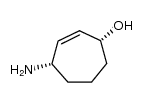 cis-4-aminocyclohept-2-enol结构式