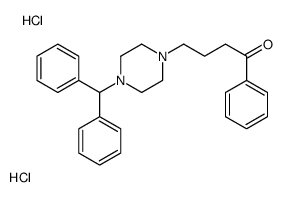 4-(4-benzhydrylpiperazin-1-yl)-1-phenylbutan-1-one,dihydrochloride结构式