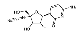 4'-azido-2'-deoxy-2'-fluorocytidine结构式