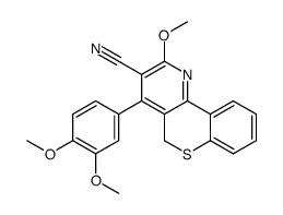 4-(3,4-dimethoxyphenyl)-2-methoxy-5H-thiochromeno[4,3-b]pyridine-3-carbonitrile结构式