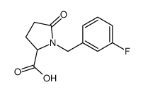 1-[(3-fluorophenyl)methyl]-5-oxopyrrolidine-2-carboxylic acid Structure