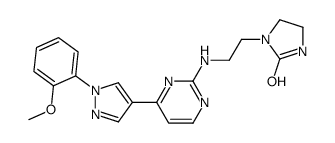 1-[2-({4-[1-(2-Methoxyphenyl)-1H-pyrazol-4-yl]-2-pyrimidinyl}amin o)ethyl]-2-imidazolidinone结构式