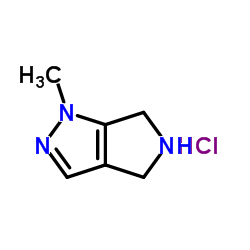 1-Methyl-1,4,5,6-tetrahydropyrrolo[3,4-c]pyrazole hydrochloride structure