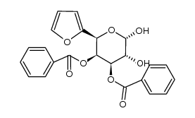 (2S,3R,4R,5R,6S)-2-(furan-2-yl)-5,6-dihydroxytetrahydro-2H-pyran-3,4-diyl dibenzoate结构式