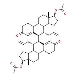 6,6'-bi(7-allyl-3-oxo-4-estren-17-yl acetate)结构式